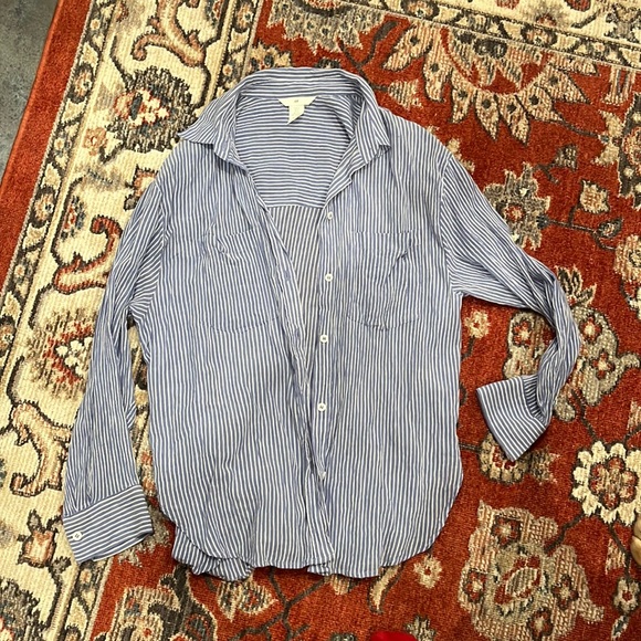 H&M oversized striped button down shirt - Picture 2 of 4